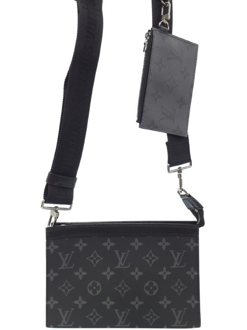 Louis Vuitton Monogram Eclipse Black Gaston Wearable Wallet Shoulder Bag